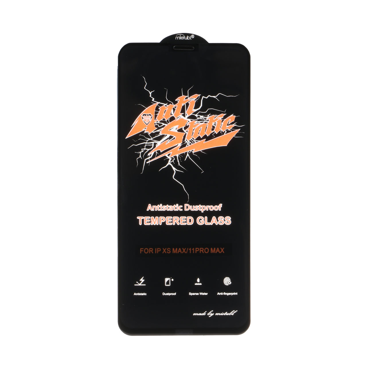 محافظ صفحه نمایش شیشه ای Apple iPhone X max / iPhone XS Max / iPhone 11 pro max- Full Cover Anti Static Mietubl (بدون پک) - مشکی